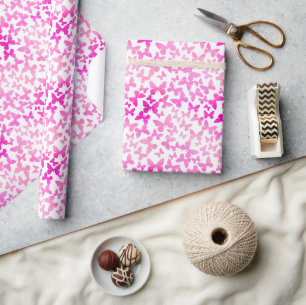 Butterfly Toss (Pink) Wrapping Paper