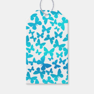 Butterfly Toss (Teal) Gift Tags