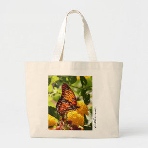 Butterfly Tote, Personalised with Name Large Tote Bag