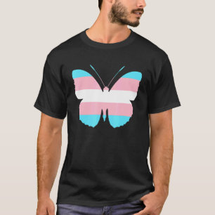 Butterfly Trans Pride Flag Transgender Ftm Mtf Ins T-Shirt