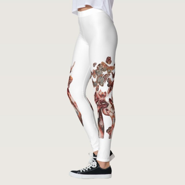 Butterfly Transformation Art Leggings  (Left)