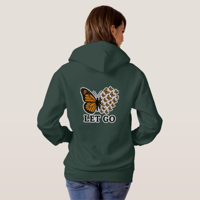 Butterfly Transforming into Tiny Butterflies  Hoodie (Back Full)