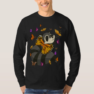 Butterfly Trash Panda Magical Forest Animal Cute R T-Shirt
