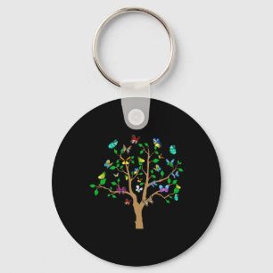 Butterfly Tree Beautiful Nature Design Sticker  Key Ring