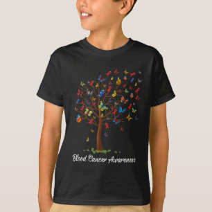 Butterfly Tree Beautiful Red Ribbon Blood Cancer A T-Shirt