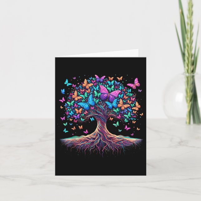 Butterfly Tree Nature  Card (Front)