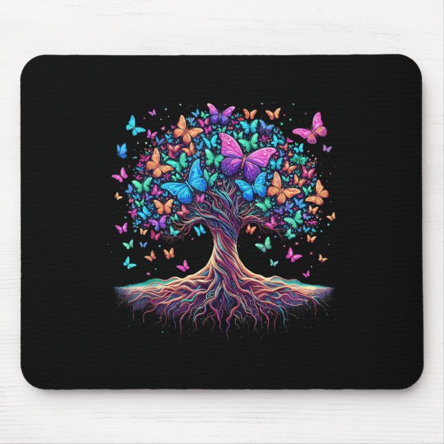 Butterfly Tree Nature  Mouse Mat (Front)