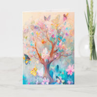 Butterfly Tree Watercolor Greeting/Note
