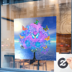 Butterfly Tree Window Cling