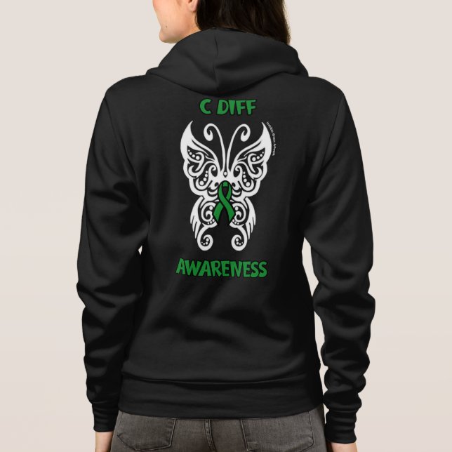 Butterfly Tribal...C Diff Hoodie (Back)