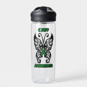 Butterfly/Tribal...C Diff Water Bottle