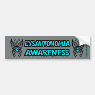 Butterfly/Tribal...Dysautonomia Bumper Sticker