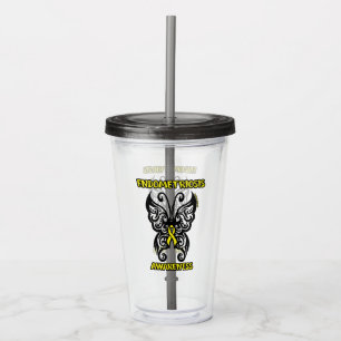 Butterfly/Tribal...Endometriosis Acrylic Tumbler