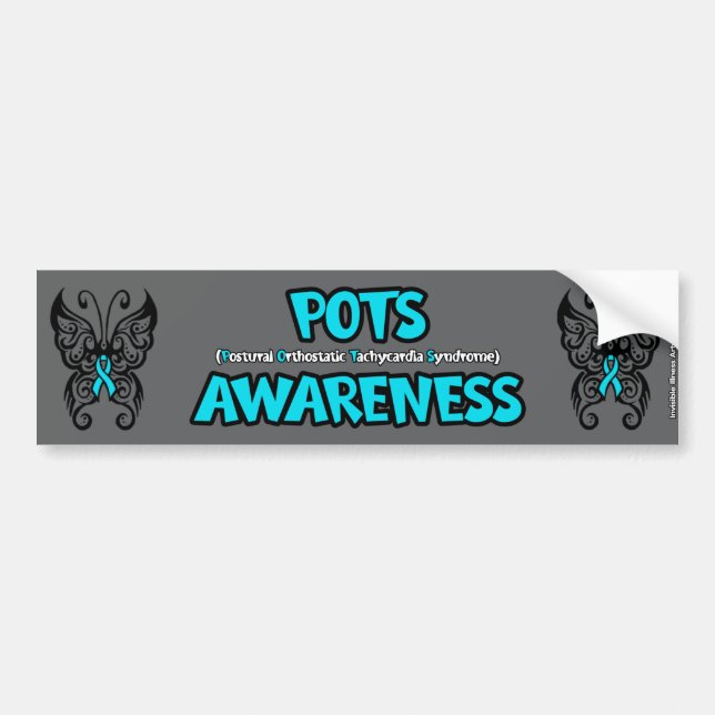 Butterfly Tribal...POTS Bumper Sticker (Front)