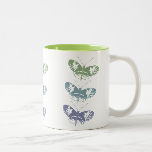 Butterfly Trio Two-Tone Coffee Mug (Right)