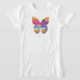 Butterfly tropical sunset T-Shirt