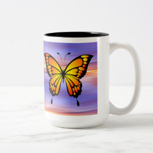 Butterfly Two-Tone coffee mug