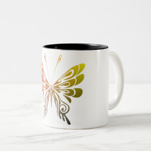 Butterfly Two-Tone Coffee Mug