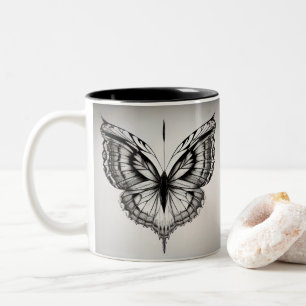 Butterfly Two-Tone Coffee Mug