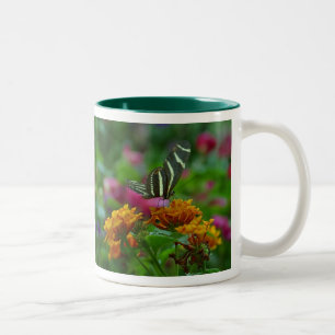 butterfly two-toned ceramic mug