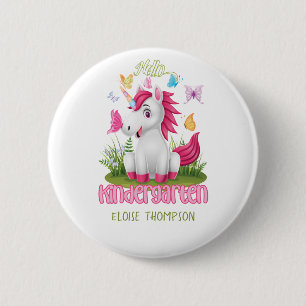 Butterfly Unicorn Kindergarten Back to School    6 Cm Round Badge