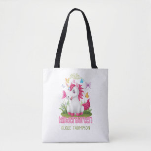 Butterfly Unicorn Kindergarten Back to School     Tote Bag