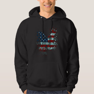 Butterfly USA Flag 4th Of July American Girl Women Hoodie