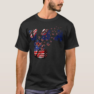 Butterfly USA Flag, 4th Of July Funny Patriotic Gi T-Shirt