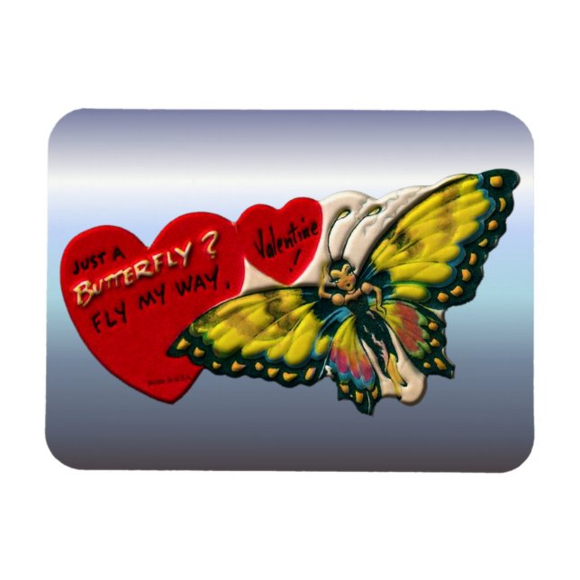 Butterfly Valentine - Fly Away Magnet (Horizontal)
