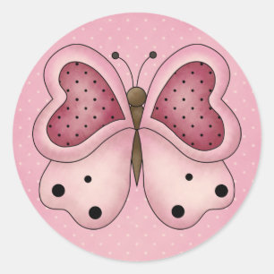 Butterfly Valentine Stickers