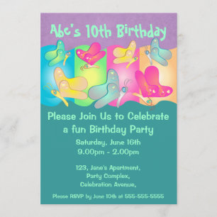 Butterfly vibrant birthday card