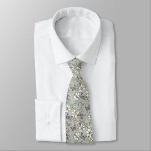 Butterfly Vines/Floral Modern Tie
