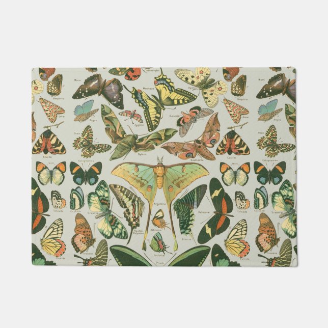 Butterfly Vintage Antique Butterflies Art Doormat (Front)