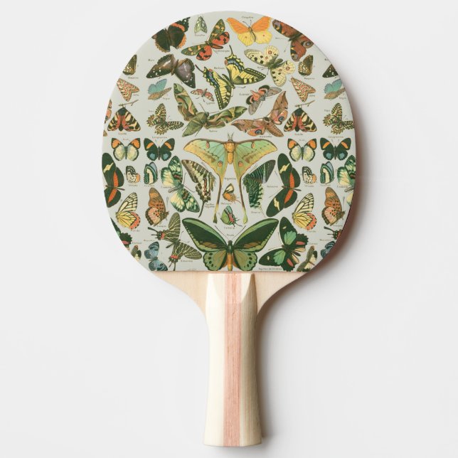 Butterfly Vintage Antique Butterflies Art Ping Pong Paddle (Front)