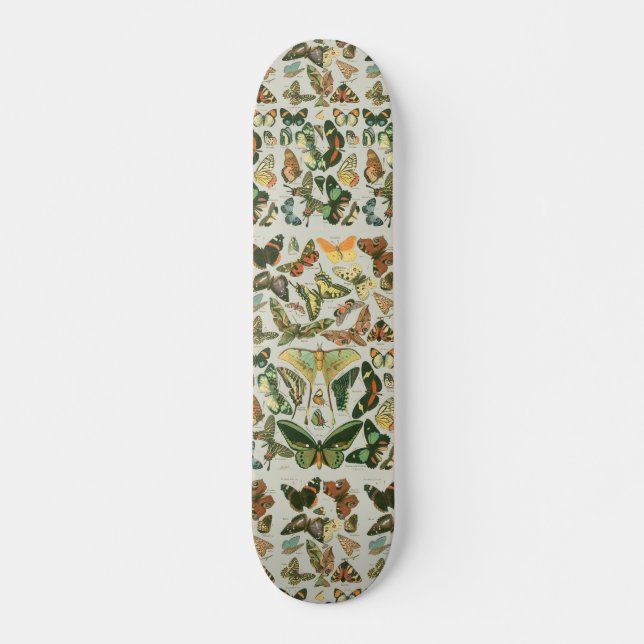 Butterfly Vintage Antique Butterflies Art Skateboard (Front)
