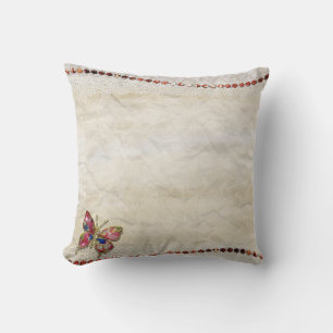 Butterfly vintage decor cushion