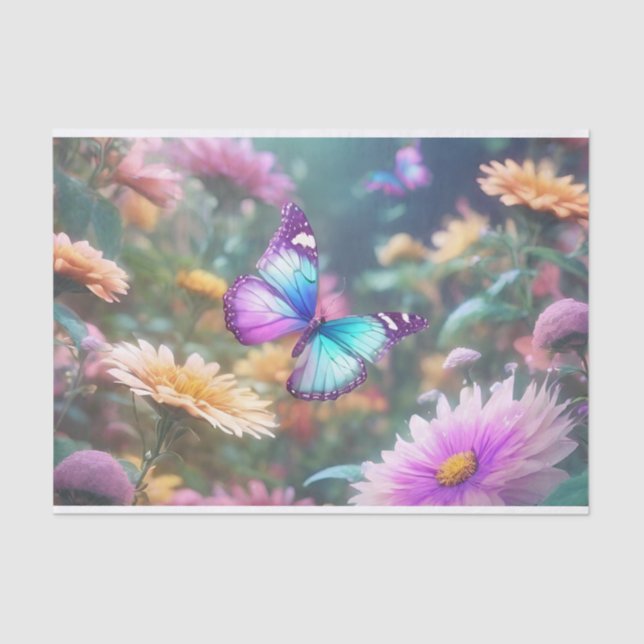 Butterfly Vintage Decoupage Tissue Paper (Front)