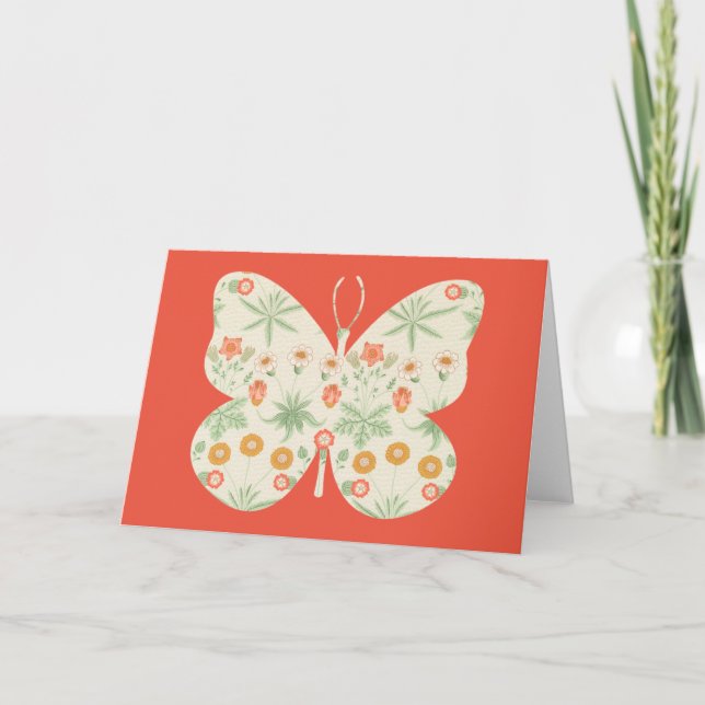 Butterfly Vintage Floral Card Series 9 (Front)