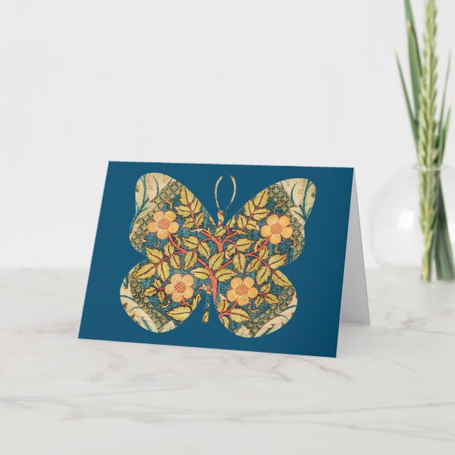 Butterfly Vintage Floral Tapestry Card Series 10 (Front)