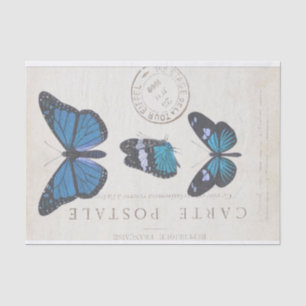 Butterfly Vintage French Carte Postale Decoupage   Tissue Paper