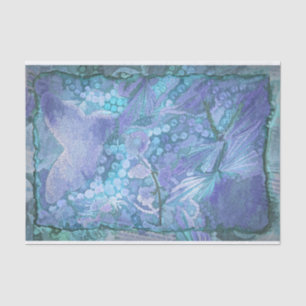 Butterfly Vintage Purple Teal Blue Romantic Tissue Paper