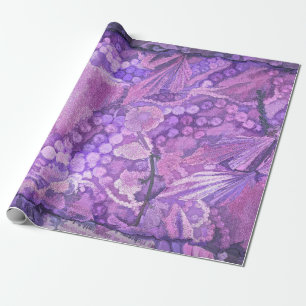 Butterfly Vintage Purple Victorian Style Romantic Wrapping Paper