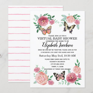 Butterfly Virtual Baby Shower Invitation