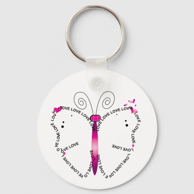 Butterfly Virtues Key Ring (Front)