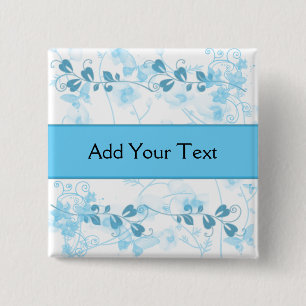 Butterfly Visions in Blue 15 Cm Square Badge