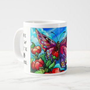 Butterfly w/ verse; Psalm 118:24 Large Coffee Mug