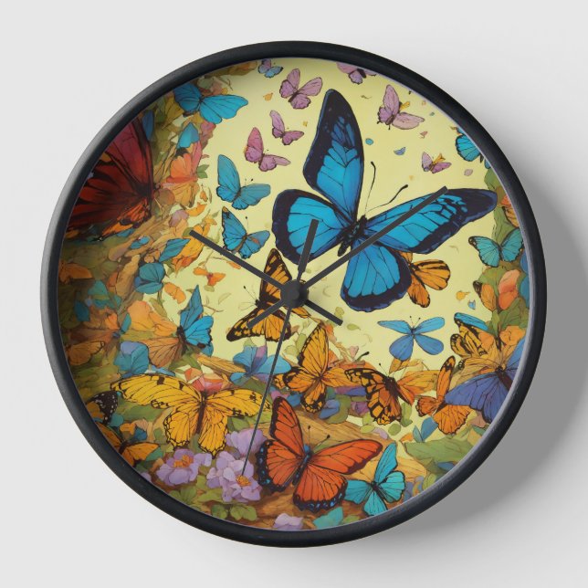 Butterfly wall clock  (Front)