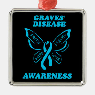 Butterfly/Warrior...Graves' Metal Ornament