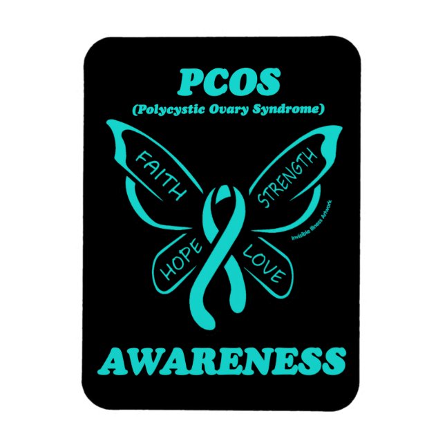 Butterfly/Warrior...PCOS Magnet (Vertical)