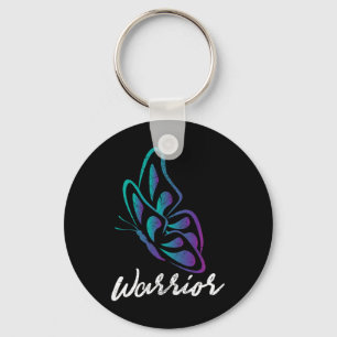 Butterfly Warrior - Suicide Prevention Awareness Key Ring